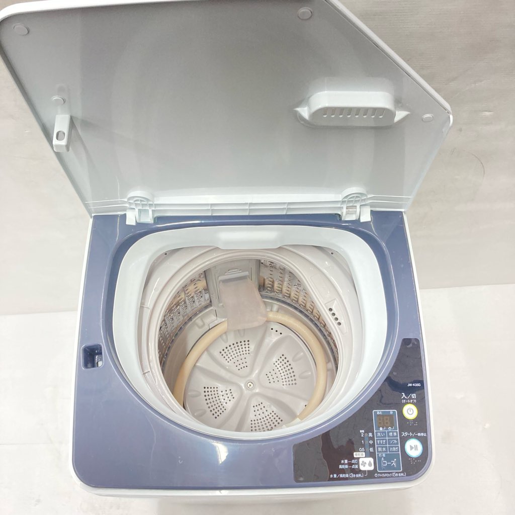 中古美品 ハイアール 3.3kg全自動洗濯機 JW-K33G 2020年製 小型洗濯機