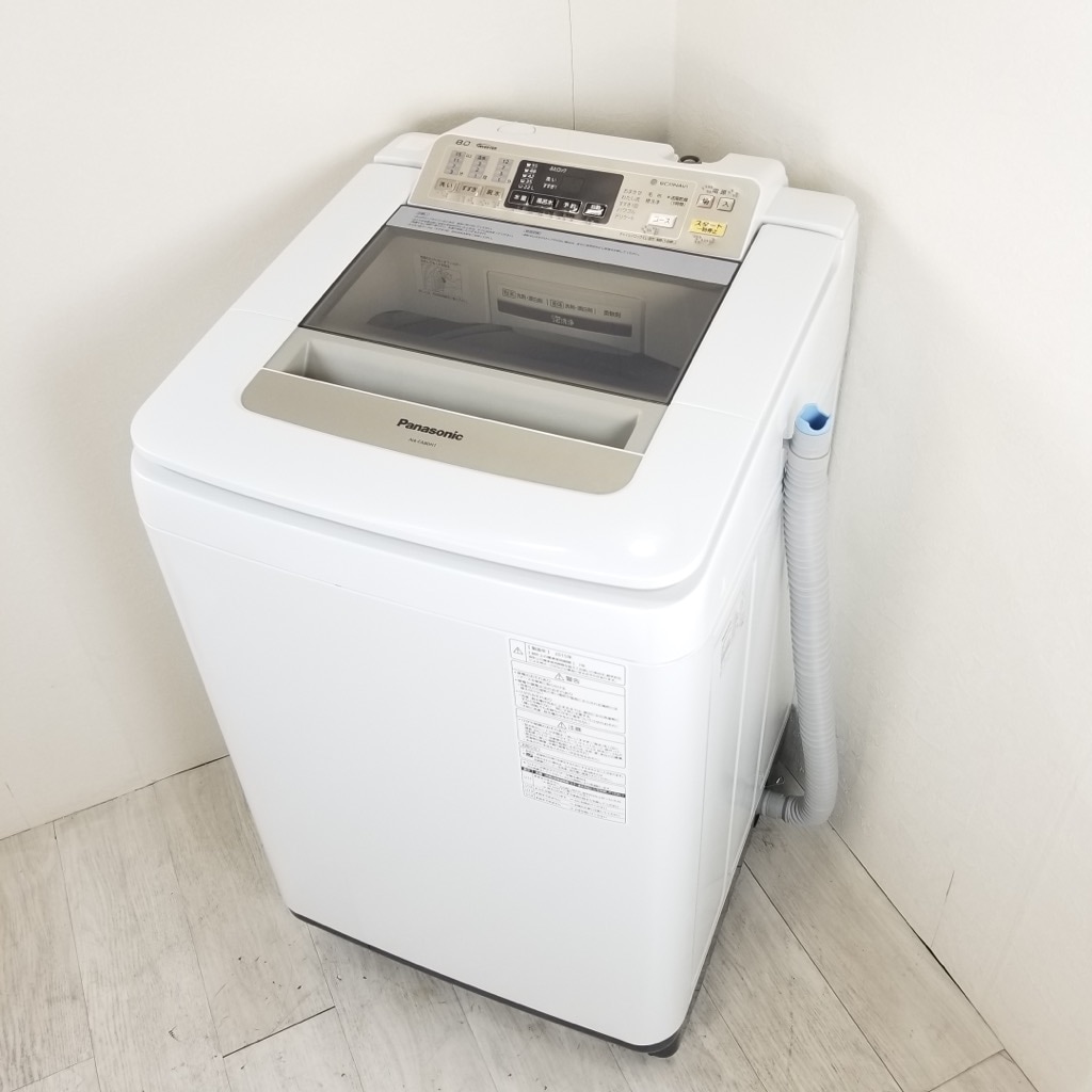 中古 8.0kg 送風乾燥機能付 全自動洗濯機 パナソニック NA-FA80H1-N