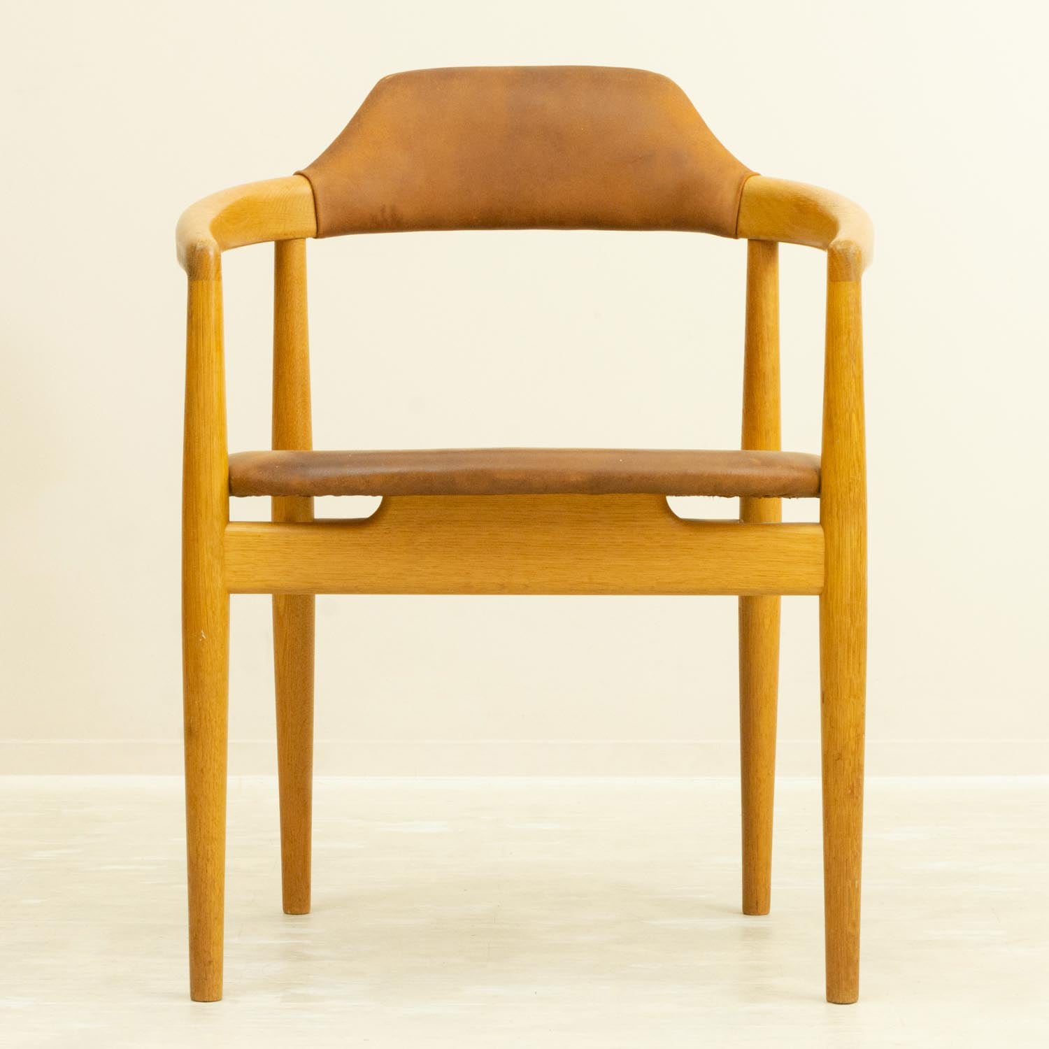 アームチェア オーク レザー 北欧家具 通販 CLOVERSKY/クローバースカイ