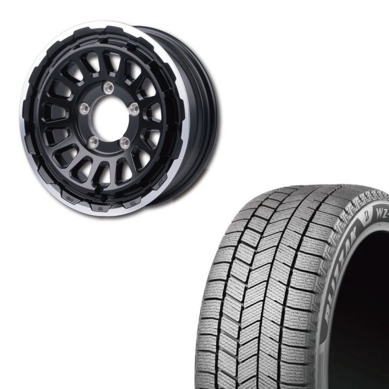 ②M.M.K ジムニー純正 スタッドレス 175/80R16 （青867） 175/80R16 選べるスタッドレスセット <br> オールドスタイルスチール