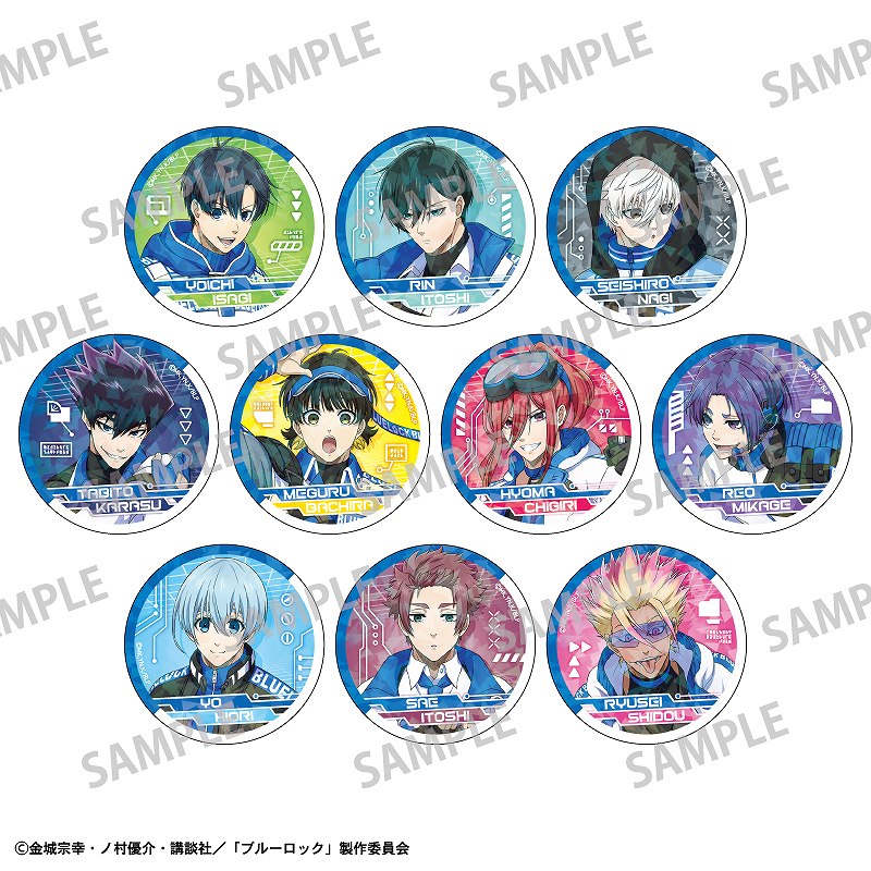 ブルーロック トレーディングホログラム缶バッジ＿サイバーパンク