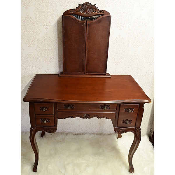 長い瓶もらくらく収納 marrone 三面鏡 ドレッサーデスク dr900