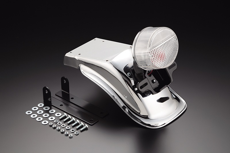 ゼファー1100/750 Z2タイプ鉄メッキリアフェンダー(赤ランプ付き