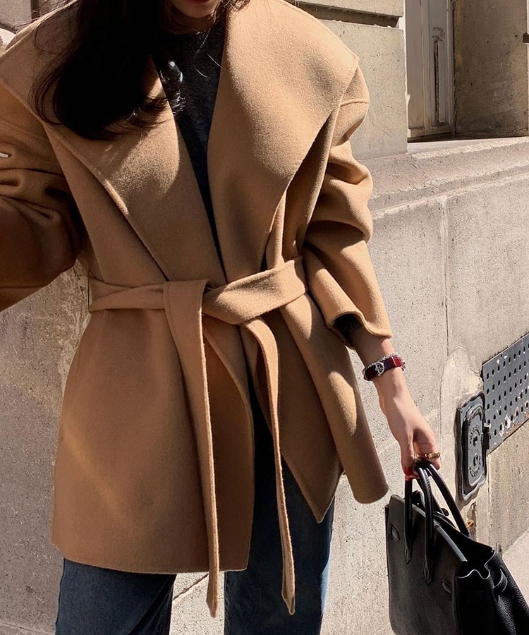 ビックカラー ゆったり ガウンコート コクーンコート | レディース