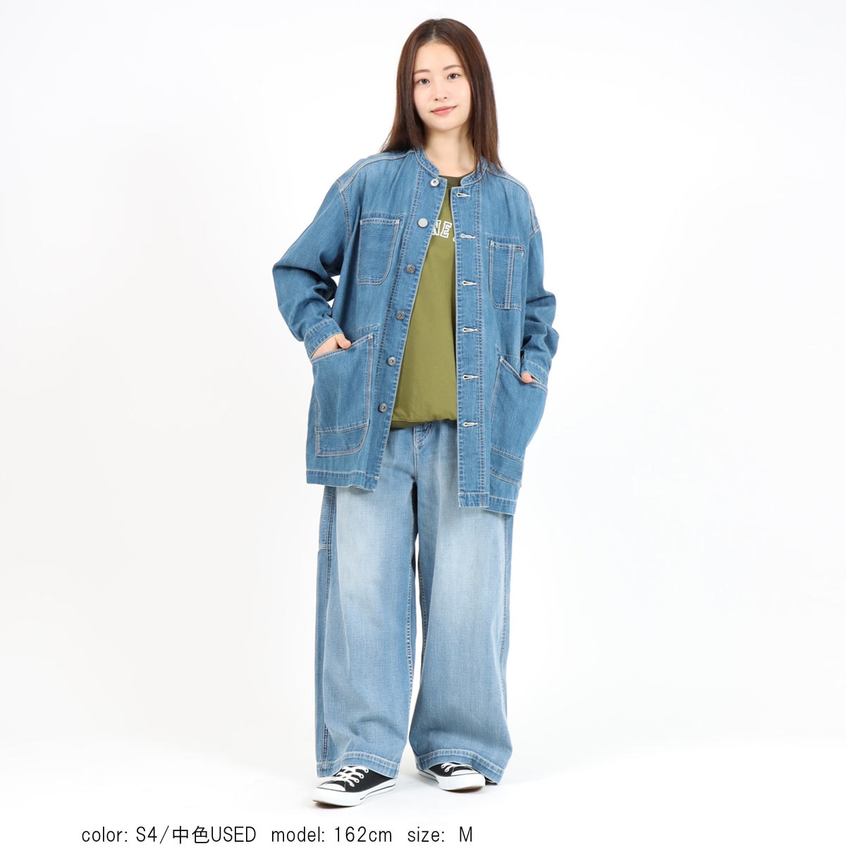 Cafetty公式】8ozライトオンスデニムカバーオール｜太番手ムラ糸×2/1綾