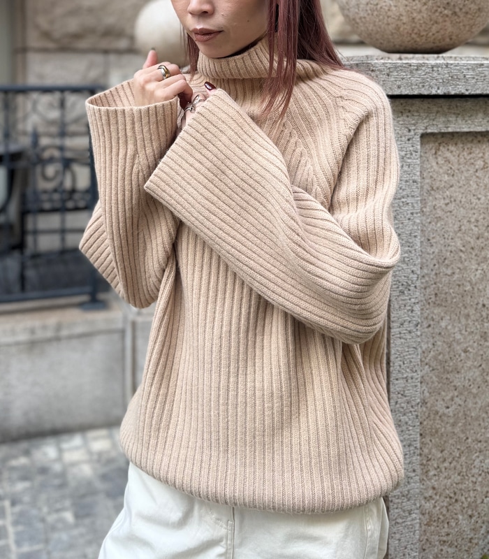 MICALLE MICALLE】リブタートルネックニット☆MRH112NAD-1(ITMRH112NAD