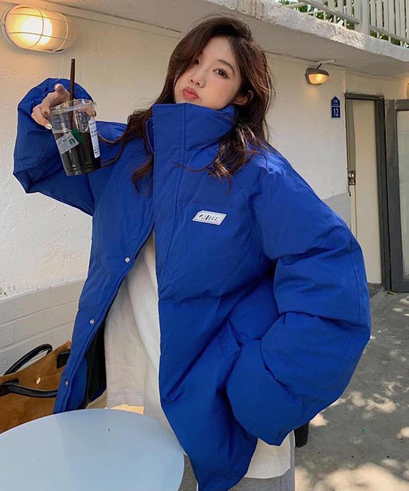 DEVICE select オーバーサイズ ミニロゴ ダウンジャケット メンズ