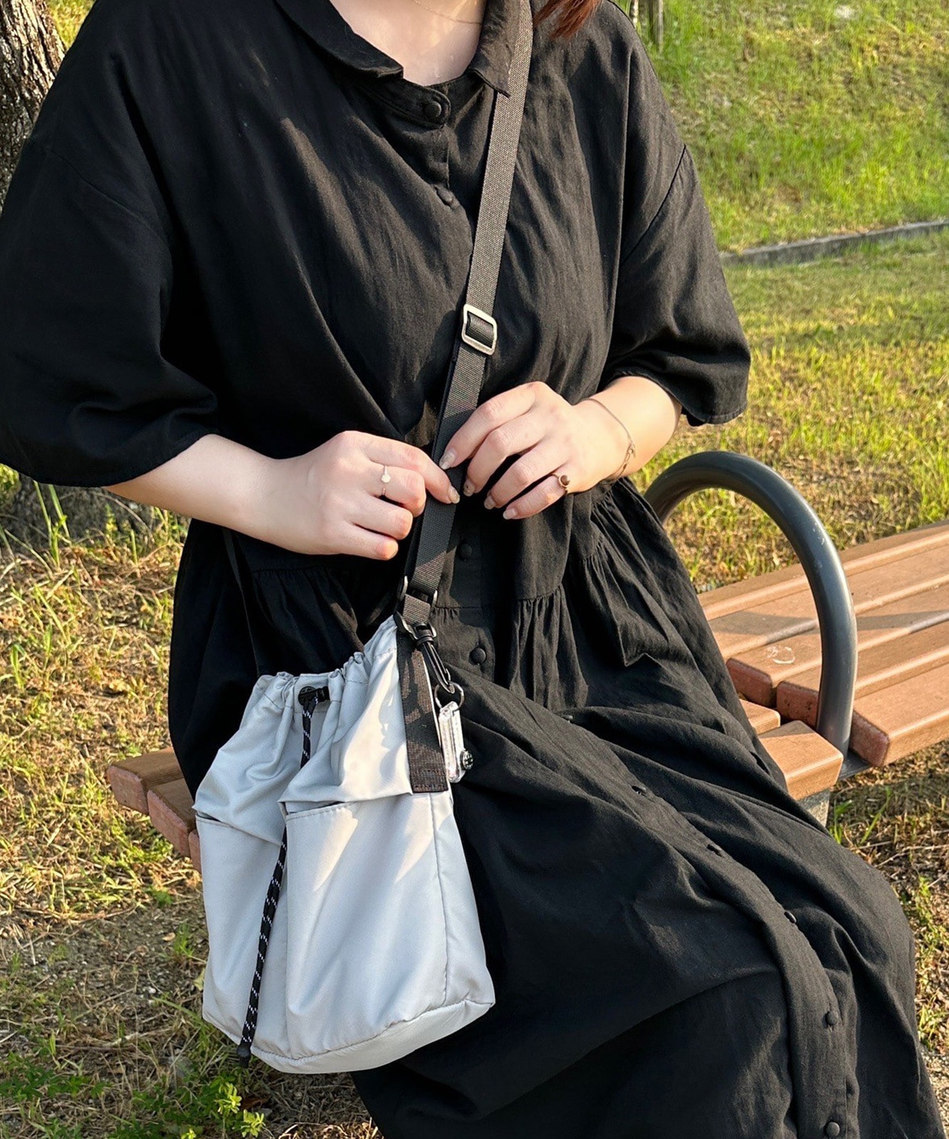 DEVICE × mikaコラボ 】 Rename ナイロン×パラコード巾着ショルダー