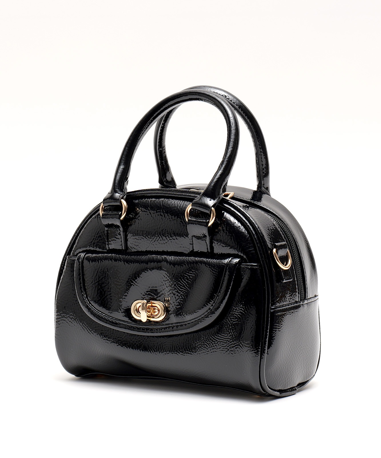 DEVICE GAL 】 エナメル ハンドバッグ ミニボストン 2way レディース