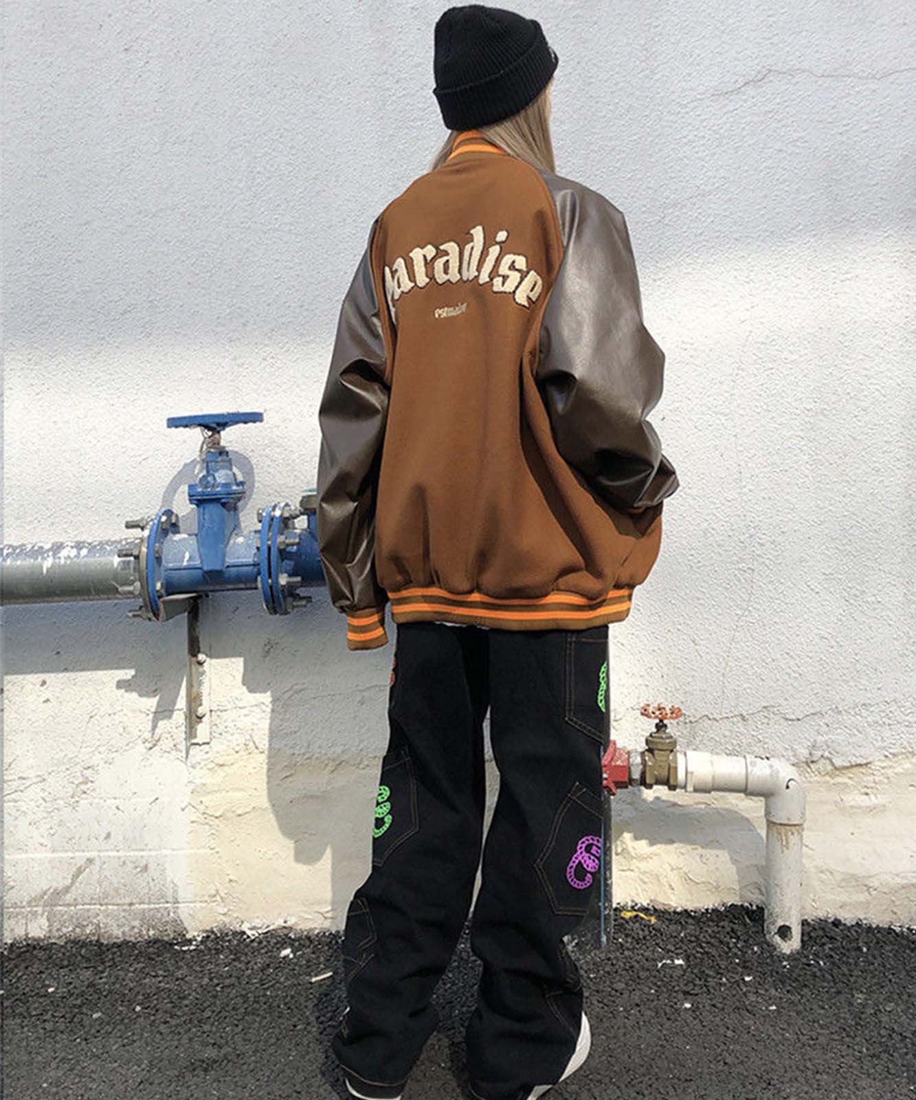 DEVICE select ブラウンベース ビッグロゴ スタジャン メンズ