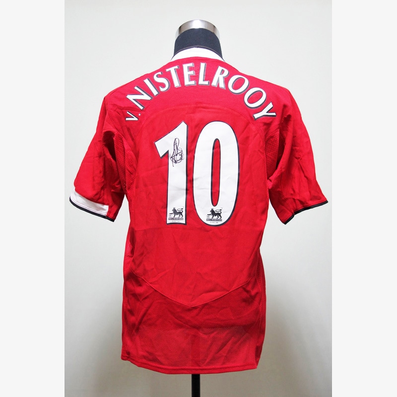 ファンニステルローイ直筆サイン入りマンチェスターU04/06ホーム