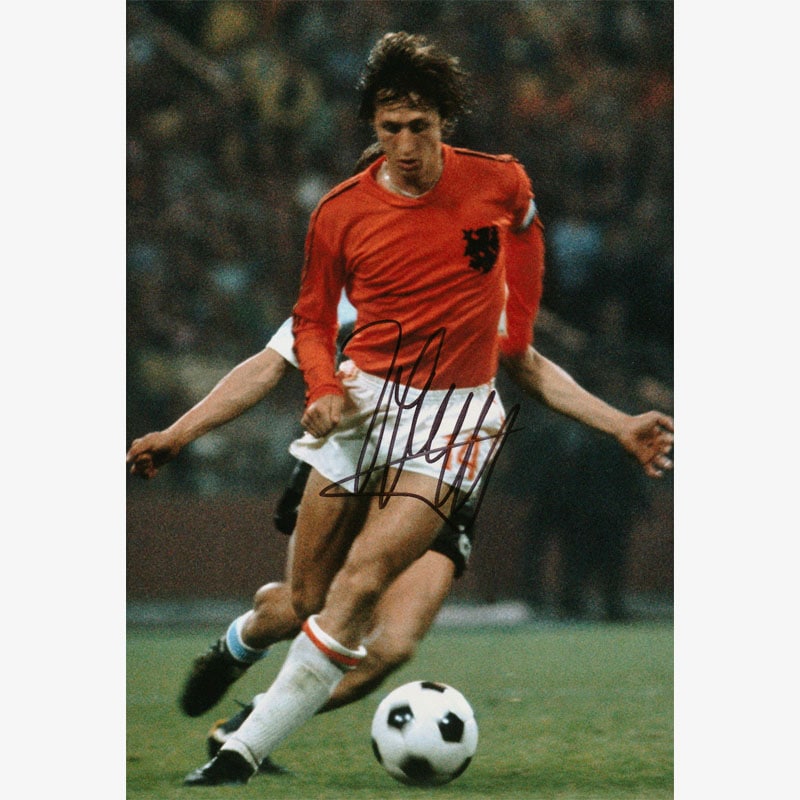 クライフ直筆サイン入りオランダ代表1974フォト | THE DUGOUT