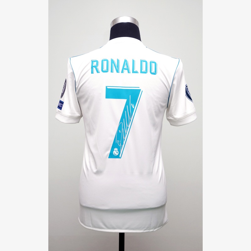 ロナウド直筆サイン入りレアルマドリード17/18ホームユニフォーム