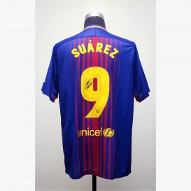 スアレス直筆サイン入りバルセロナ16/17ホームユニフォーム | THE DUGOUT