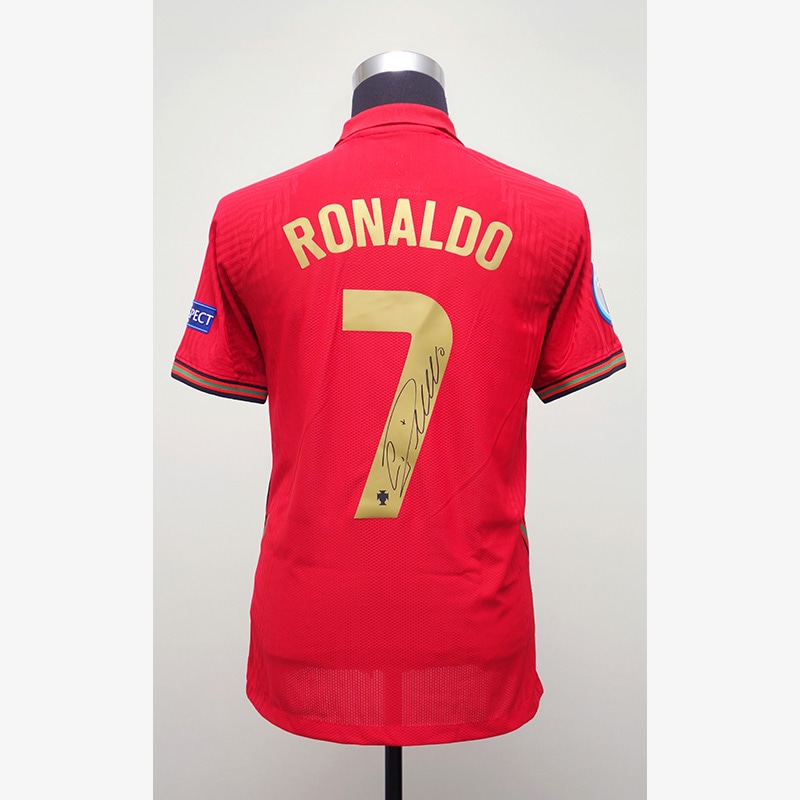 ロナウド直筆サイン入りポルトガル代表2020ホームユニフォーム