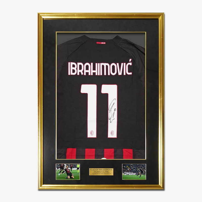 イブラヒモビッチ直筆サイン入りACミラン22/23ホームユニフォーム特製