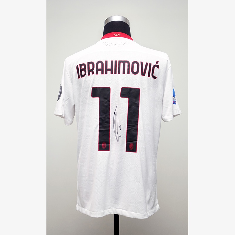 イブラヒモビッチ直筆サイン入り選手支給ACミラン20/21アウェイ