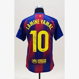 ヤマル直筆サイン入りバルセロナ24/25ホームユニフォーム