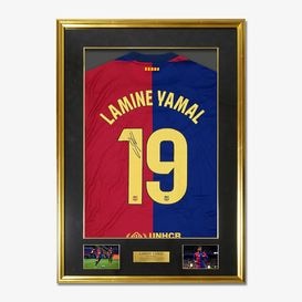 シャビ＆イニエスタ直筆サイン入りバルセロナ14/15フォト | THE DUGOUT