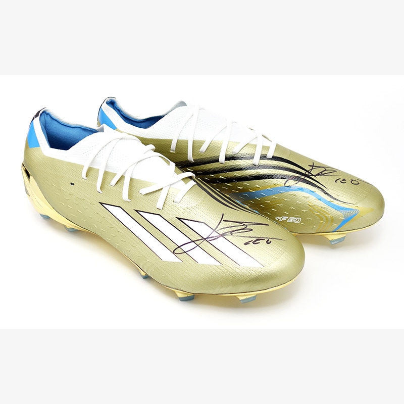 メッシ直筆サイン入り2022スパイク (アディダスX スピードポータル