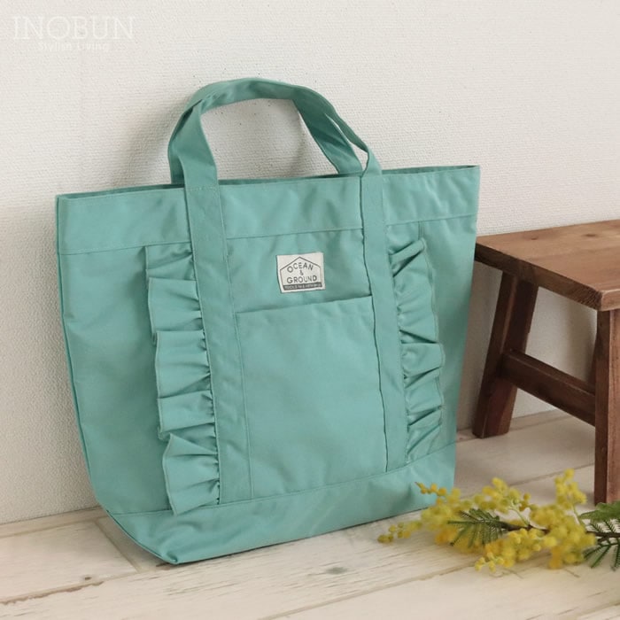 オーシャン＆グラウンド Ocean＆Ground フリル レッスンバッグ ミント