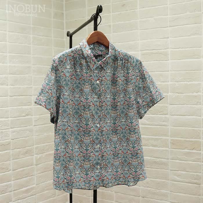 再入荷予定なし】J.Sloane リバティ 半袖 ギャザーレギュラーシャツ