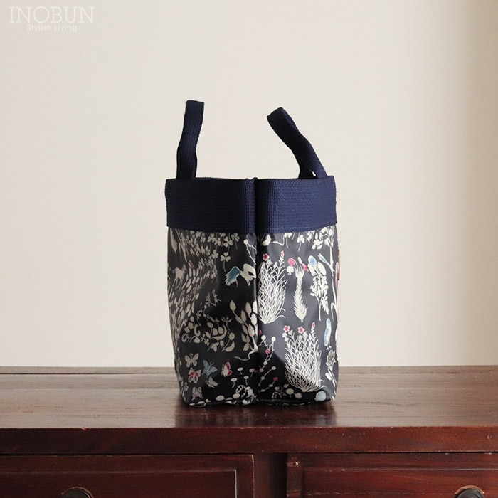 Coupole リバティ 舟形トートバッグ Sサイズ Yoshie/DE ネイビー マチ