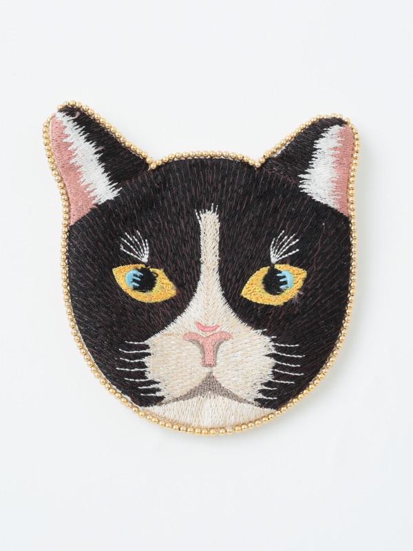 キャット刺繍ポーチ（3カラー） M42-1914｜KANKAN ONLINE SHOP【公式】