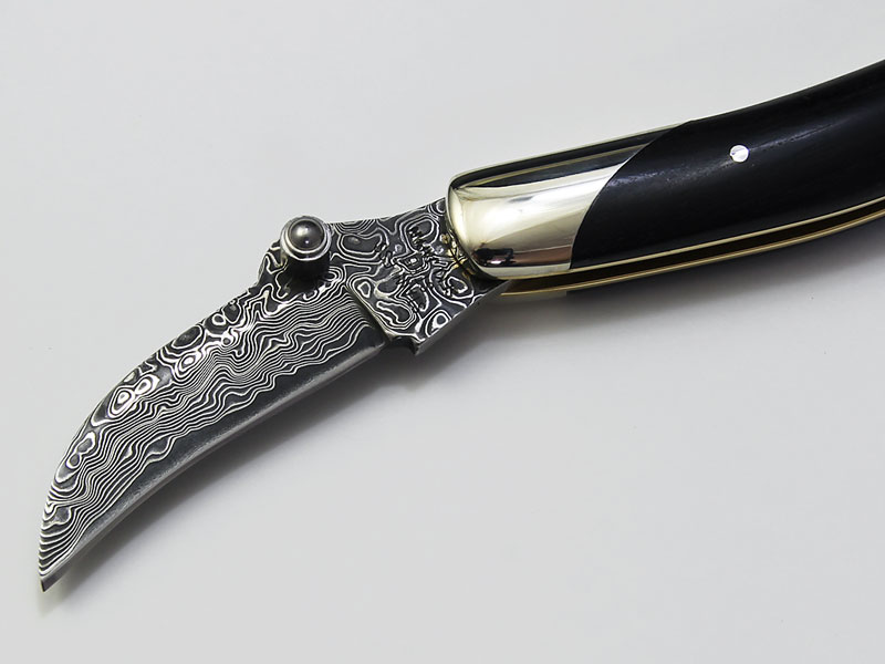 アスロ ダマスカス鋼 ソムリエナイフ DEW 黒檀