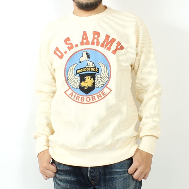 TOYS McCOY(トイズマッコイ) ビッグワッフルロンT SNOOPY U.S.ARMY