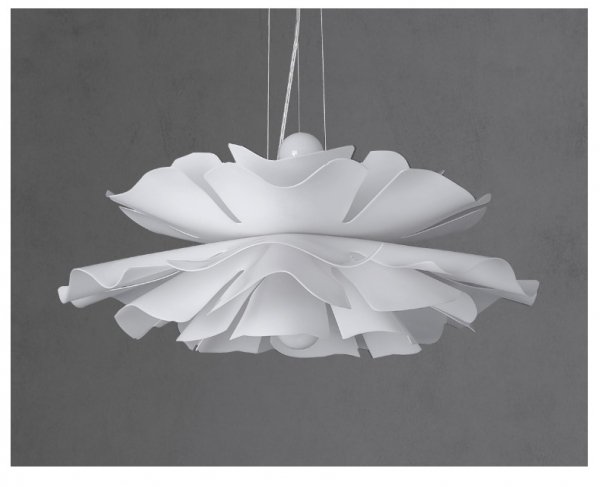 リーズナブル】フラワーデザインペンダントライト ホワイト 2灯