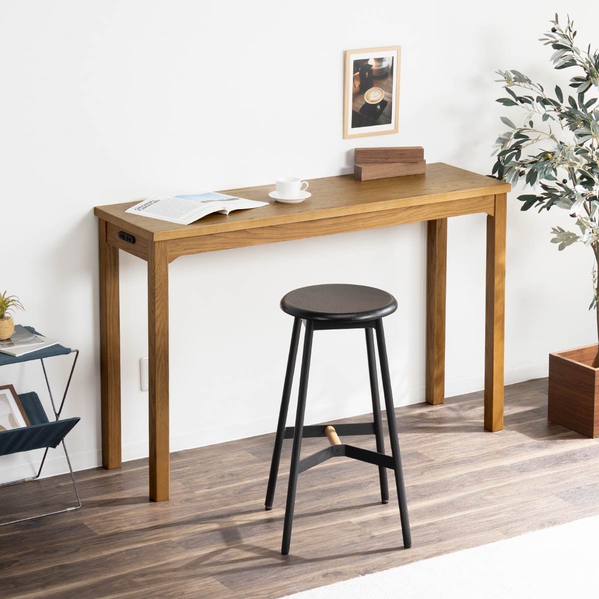 幅140］ ロンドン ｜ コンセント付き カウンターテーブル 北欧【公式