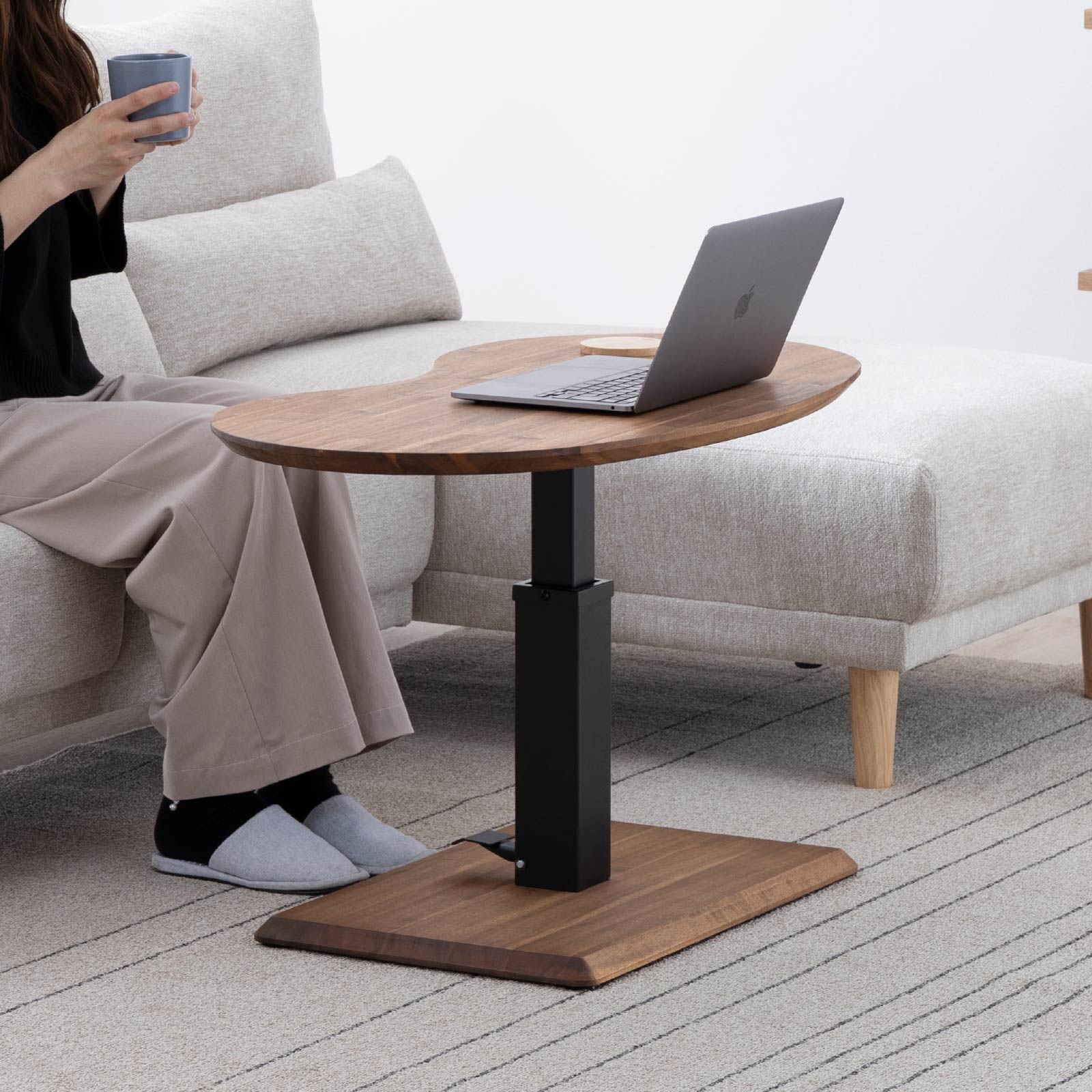 幅90］ キャナル ｜ 昇降 センターテーブル ビーンス 変型 リビング