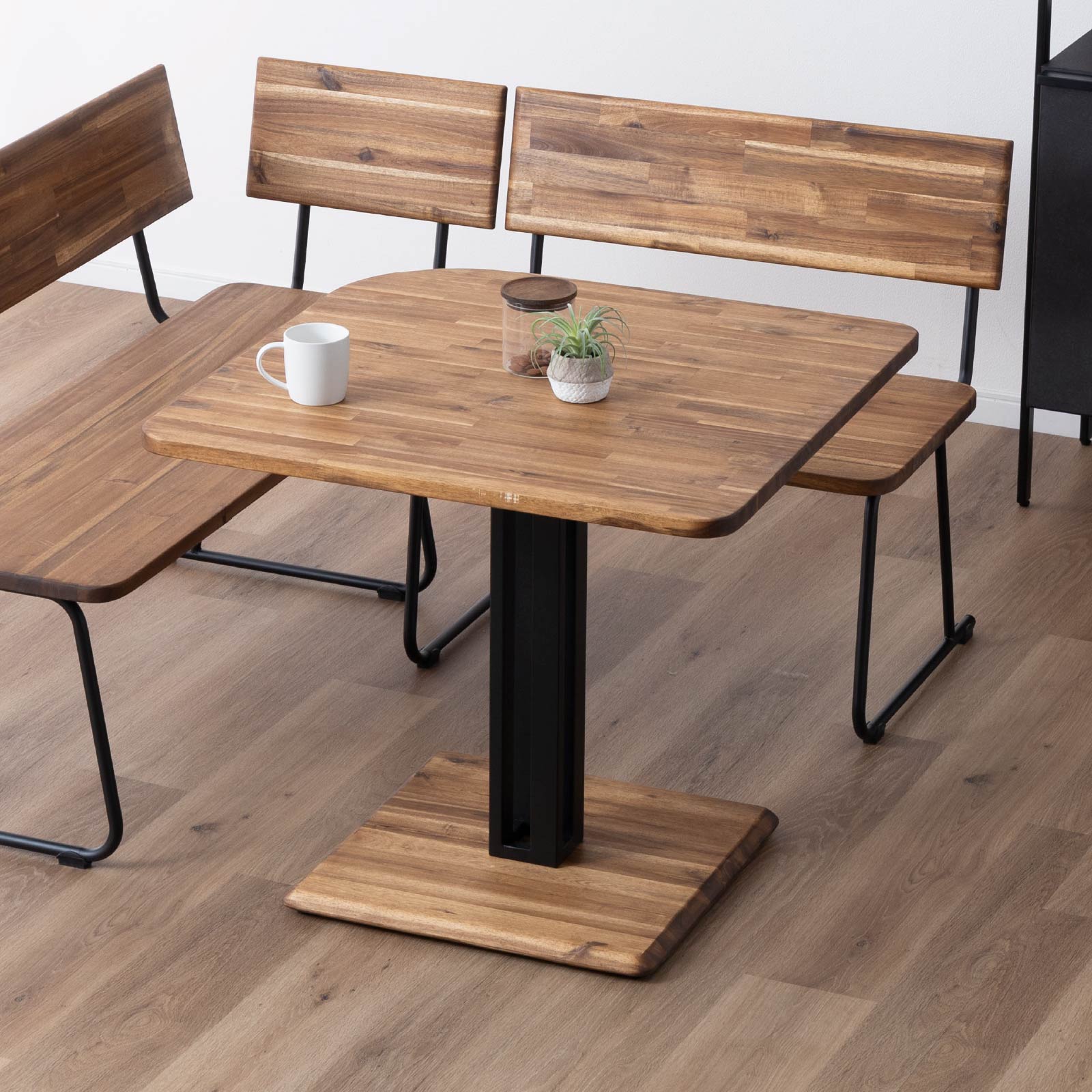 幅80］ サラソタ ｜ ダイニングテーブル アカシア アイアン脚 【在庫