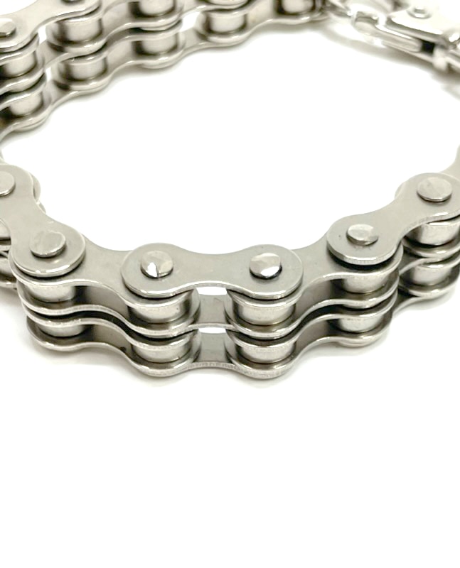 2連 ヘビーウェイト・バイクチェーン・ブレスレット｜『666』パン