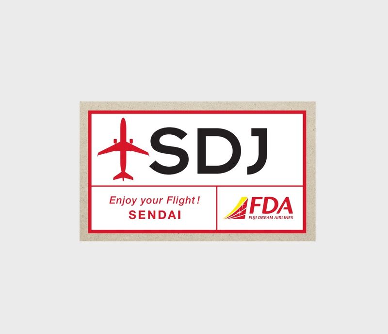 FDA3レターステッカー（SDJ仙台空港）｜FDAショップ