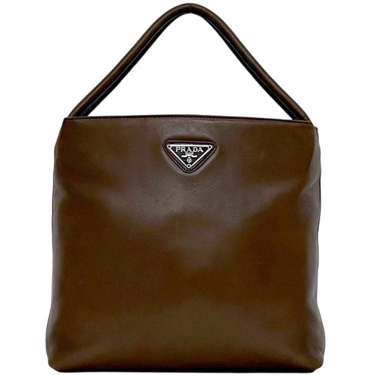 プラダ ハンドバッグ ブラウン BRUCIATO B6263 トップハンドル レザー