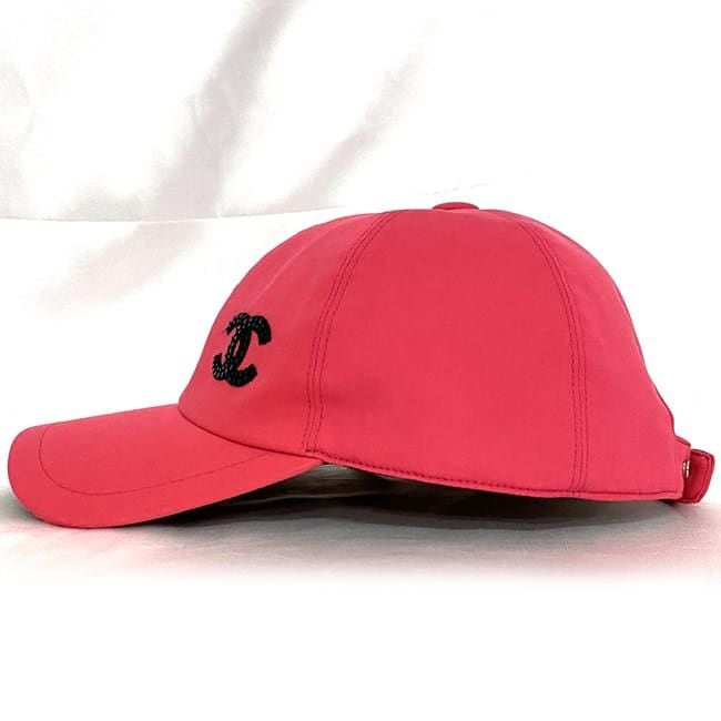 シャネル キャップ ピンク ココマーク 未使用 美品 帽子 コットン 100