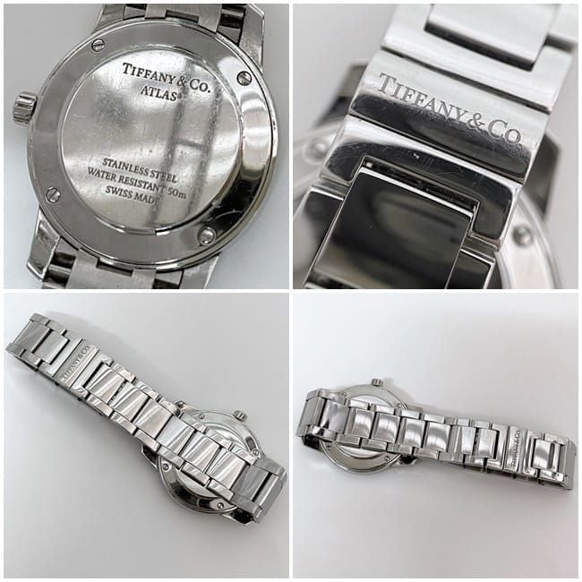 ティファニー 腕時計 アトラス ドームデイト ホワイト シルバー