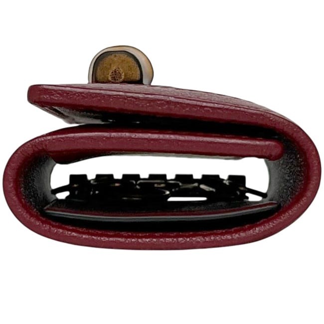 グッチ 6連 キーケース ボルドー レッド バンブー ビー GGマーモント