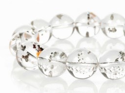 パイライト イン クォーツ ブレスレット 13mm玉 No.3 最高級