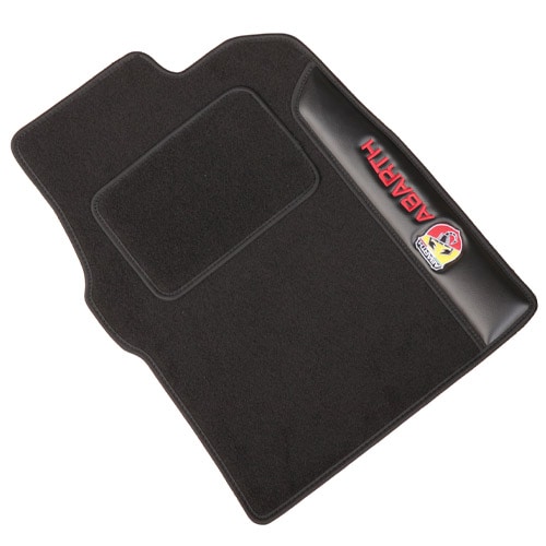ABARTH フロアマット【右ハンドル】(ブラック)｜ラテン車の雑貨と