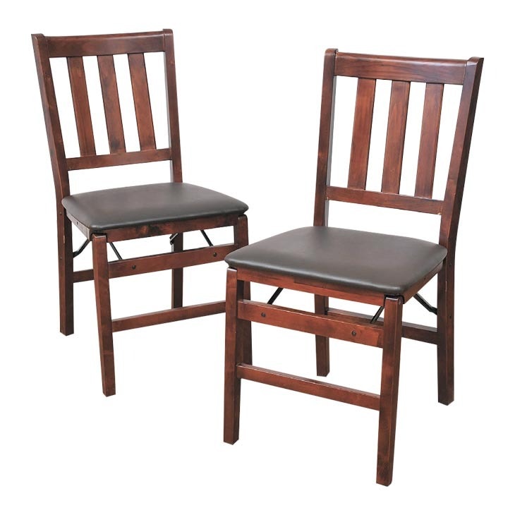 天然木折りたたみ式ダイニングチェア 2脚組 TAN-833｜ファミリー