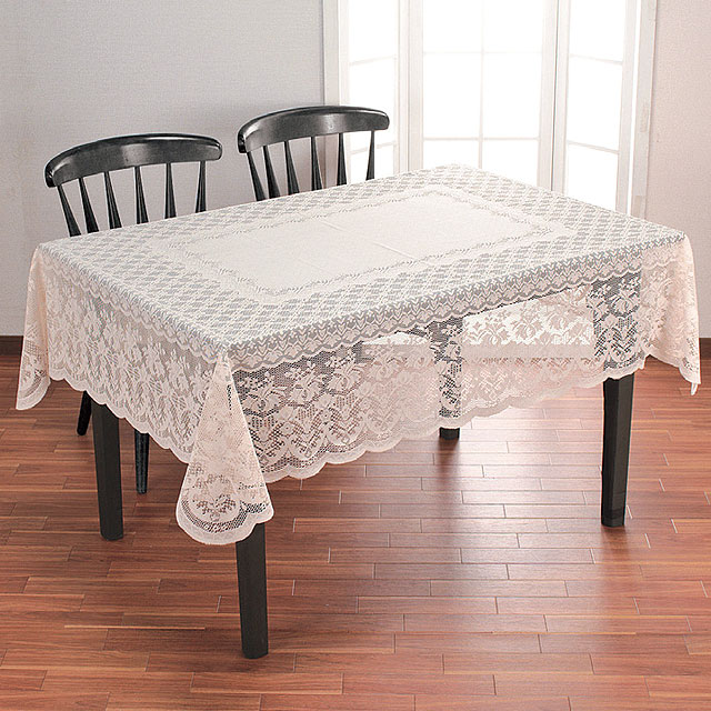 撥水加工レース テーブルクロス 長方形 大 140×220cm｜ファミリー