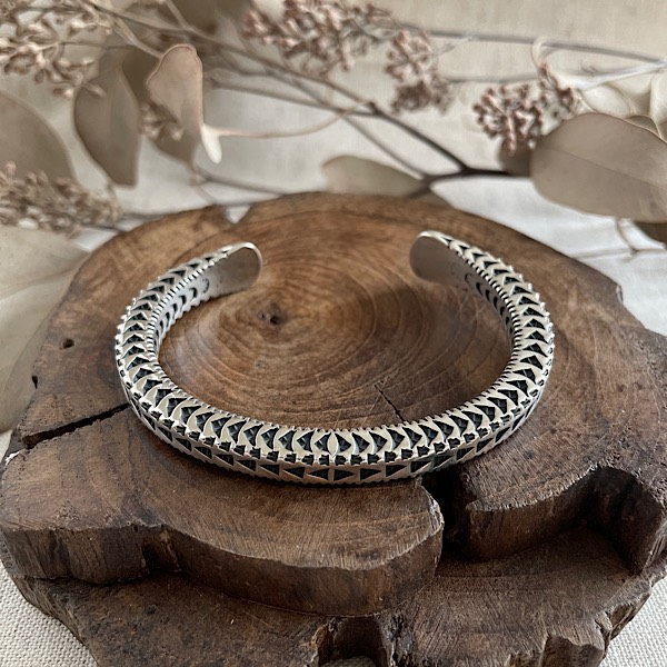 4面スタンプバングル | バングル,シルバーバングル | インディアン