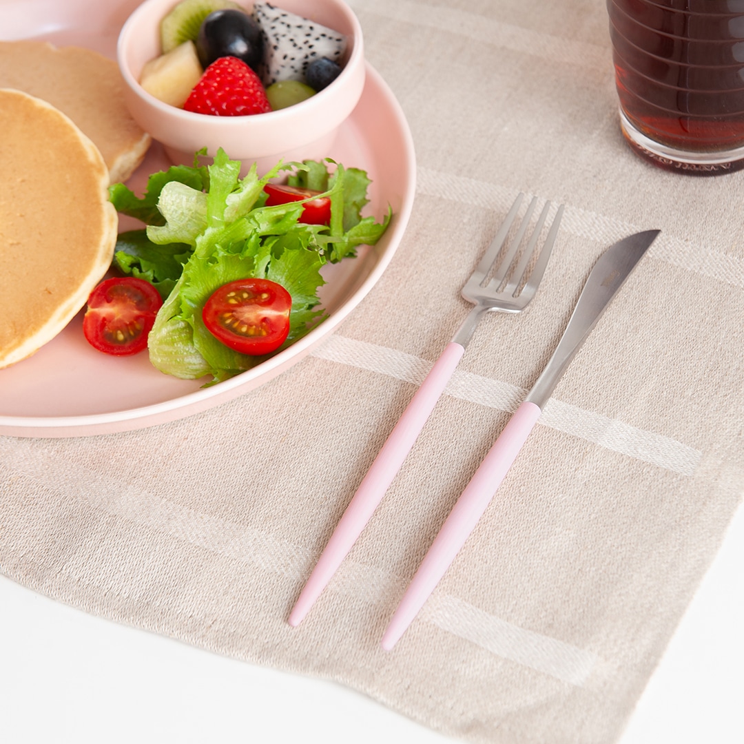 ゴア／GOA ピンク×シルバー カトラリー（クチポール／Cutipol） フリー