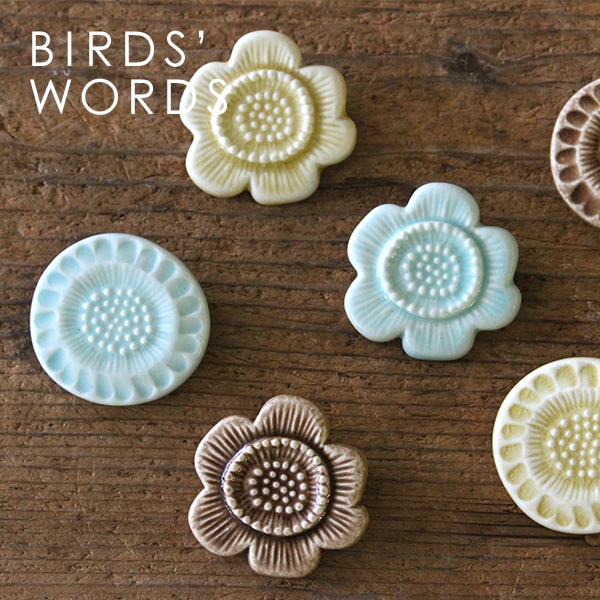 フラワータイルブローチ（バーズワーズ／BIRDS' WORDS） フリー
