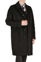 カシミヤコート メンズ チェスターコート 秋冬 ブラック カシミヤ100