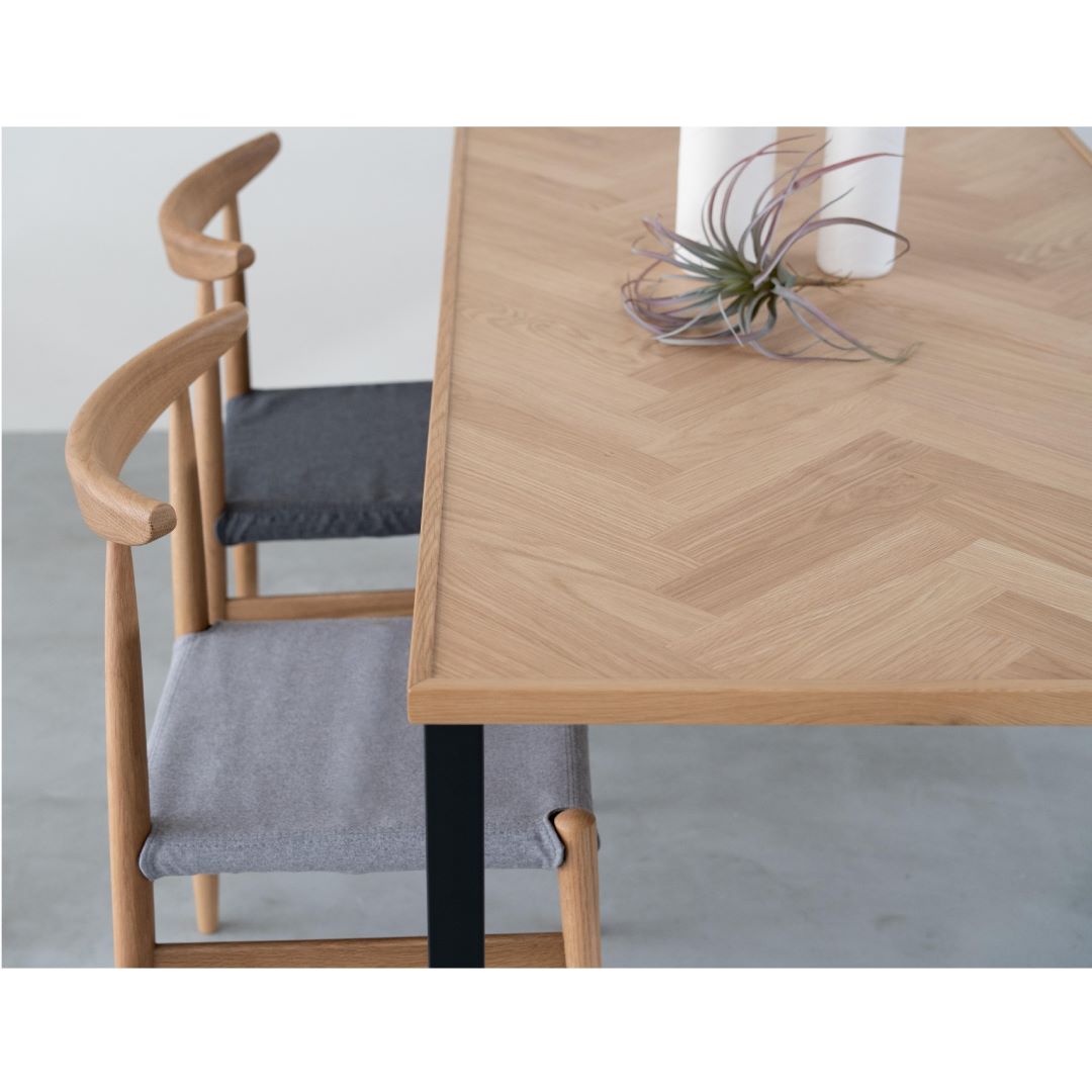 ダイニングテーブル NODEⅡ(ノードⅡ) オーク ヘリンボーン天板タイプ