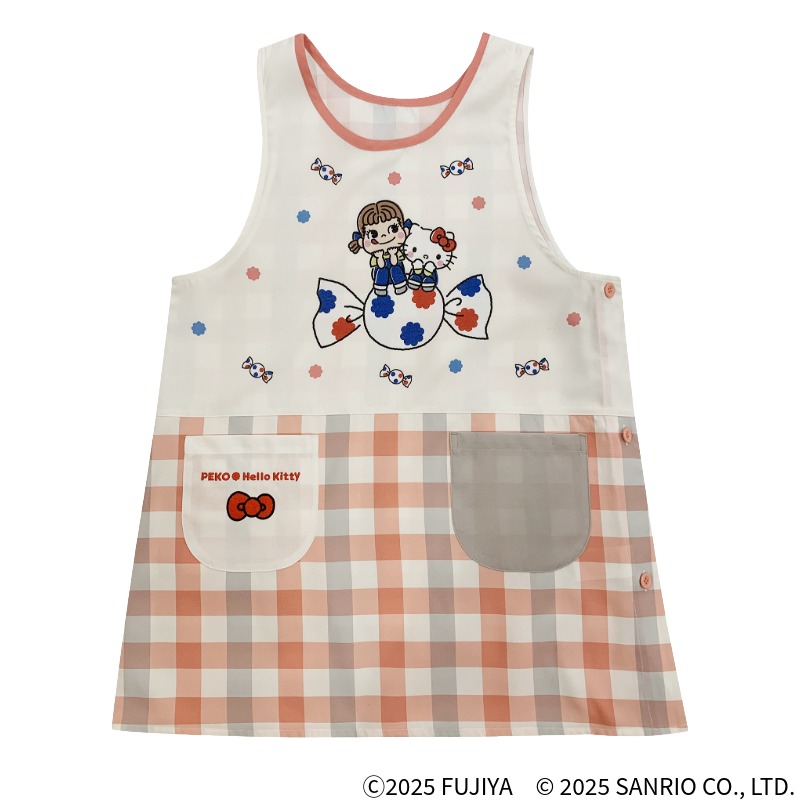 ペコちゃん×キティちゃんエプロンの通販｜不二家「ファミリータウン」